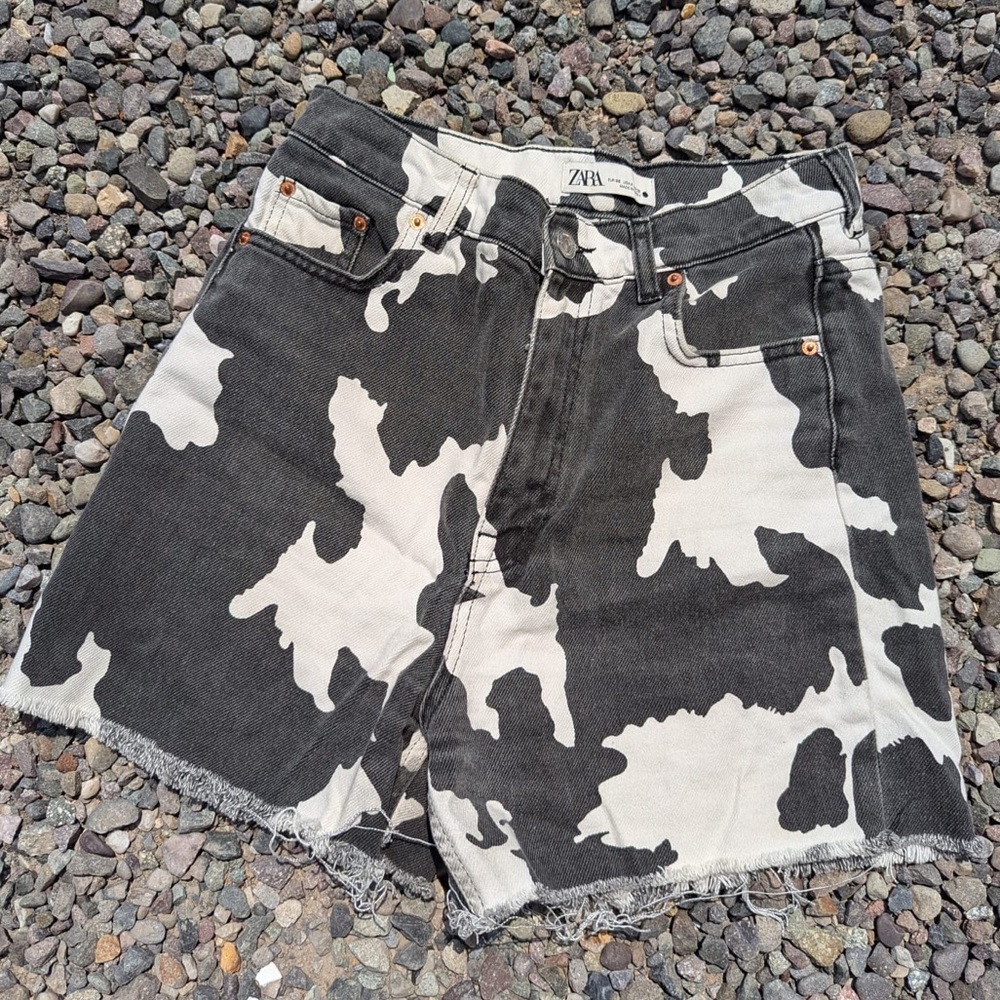 Zara Cow Print shorts